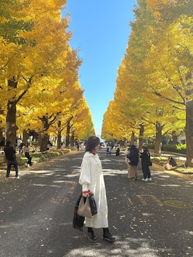 「Dr. Martens（ドクターマーチン）のアイテム」を使った、mashuさん（レディース・163cm）の冬コーディネート