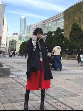「HARE（ハレ）のアイテム」を使った、mashuさん（レディース・163cm）の冬コーディネート