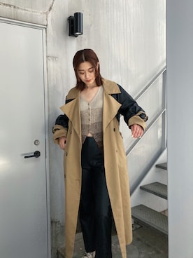「EMODA」｜「アイテム（トレンチコート）」を使った、LISA さん（レディース・160cm）の夏コーディネート