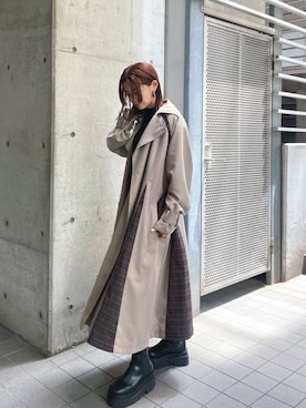 「EMODA」｜「アイテム（トレンチコート）」を使った、LISA さん（レディース・160cm）の夏コーディネート