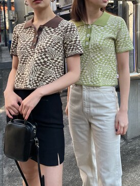 「EMODA（エモダ）のアイテム（ポロシャツ）」を使った、LISA さん（レディース・160cm）の冬コーディネート