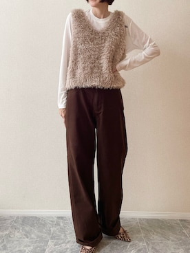 「TODAYFUL（トゥデイフル）のアイテム（デニムパンツ）」を使った、ちいさん（レディース・170cm）の秋コーディネート