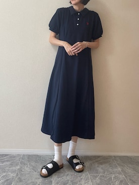 「アイテム（ワンピース/ドレス）」を使った、ちいさん（レディース・170cm）の夏コーディネート