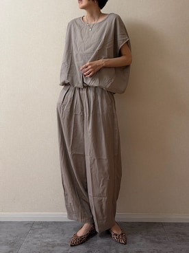 「アイテム（セットアップ）」を使った、ちいさん（レディース・170cm）の夏コーディネート