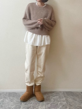 「GLOBAL WORK（グローバルワーク）のアイテム（トップス）」を使った、ちいさん（レディース・170cm）の冬コーディネート