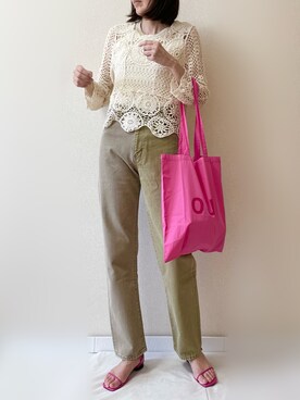 MOUSSY(マウジー)の「HW COLOR BLOCK JEANE TAPERED(デニム