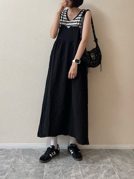 「アイテム（ワンピース/ドレス）」を使った、ちいさん（レディース・170cm）の夏コーディネート