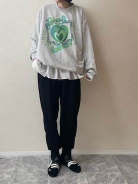 「PUMA（プーマ）のPUMA プーマ ウィメンズ スピードキャット バレエ SD スニーカー（スニーカー、ブラック系）」を使った、ちいさん（レディース・170cm）の春コーディネート