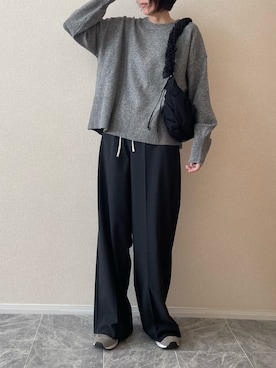 「NEW BALANCE（ニューバランス）のML574（スニーカー）」を使った、ちいさん（レディース・170cm）の秋コーディネート