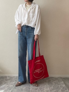 「GLOBAL WORK（グローバルワーク）のアイテム（アクセサリー）」を使った、ちいさん（レディース・170cm）の春コーディネート