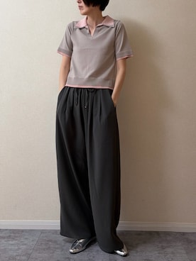 「Andemiu（アンデミュウ）のアイテム」を使った、ちいさん（レディース・170cm）の夏コーディネート