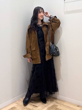 「mysty woman（ミスティウーマン）の［追加1］カナグミニショルダーBAG　495426（ショルダーバッグ）」を使った、meaningさん（レディース・158cm・30代）の秋コーディネート