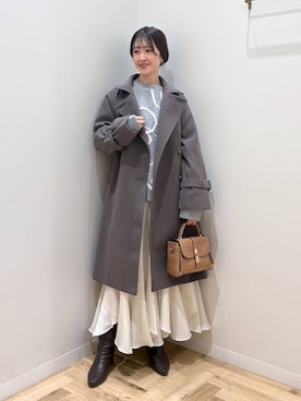 「アイテム（チェスターコート）」を使った、meaningさん（レディース・158cm・30代）の秋コーディネート