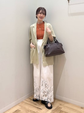 「mysty woman（ミスティウーマン）のアイテム（その他パンツ）」を使った、meaningさん（レディース・158cm）の春コーディネート