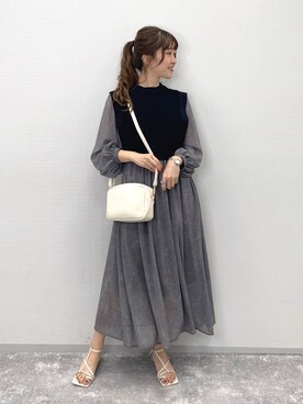 「レイヤード風」｜「アイテム（その他）」を使った、meaningさん（レディース・157cm）の春コーディネート