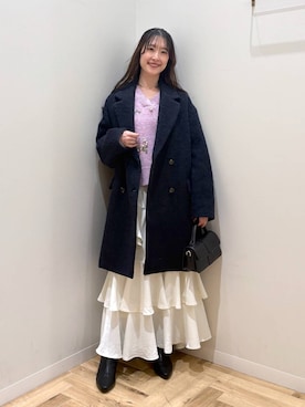 「アイテム（チェスターコート）」を使った、meaningさん（レディース・158cm・30代）の秋コーディネート