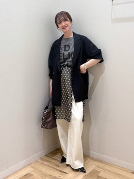 「mysty woman（ミスティウーマン）のアイテム（その他パンツ）」を使った、meaningさん（レディース・158cm）の春コーディネート