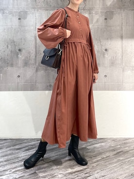 「レイヤード風」｜「アイテム（その他）」を使った、meaningさん（レディース・157cm）の秋コーディネート