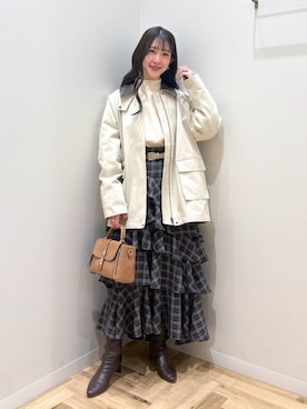 「アイテム（ミリタリージャケット）」を使った、meaningさん（レディース・158cm・30代）の秋コーディネート