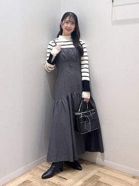 「アイテム（ワンピース/ドレス）」を使った、meaningさん（レディース・158cm・30代）の冬コーディネート