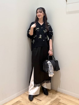 「ボストンバッグ」｜meaningさん（レディース・158cm）の冬コーディネート