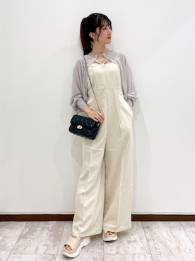 「mysty woman（ミスティウーマン）のアイテム（オールインワン・サロペット）」を使った、meaningさん（レディース・157cm）の夏コーディネート