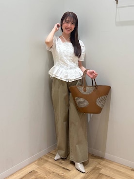 「mysty woman（ミスティウーマン）のアイテム（その他パンツ）」を使った、meaningさん（レディース・158cm）の春コーディネート
