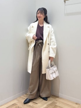 「アイテム（チェスターコート）」を使った、meaningさん（レディース・158cm・30代）の秋コーディネート