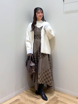 「アイテム（カーディガン/ボレロ）」を使った、meaningさん（レディース・158cm・30代）の冬コーディネート