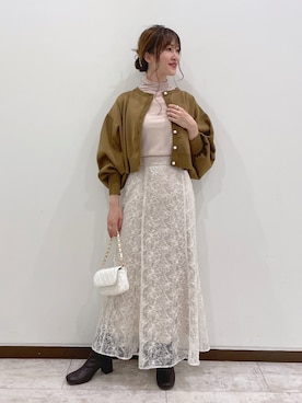 「オーガンジー」｜「アイテム（ブーツ）」を使った、meaningさん（レディース・157cm）の秋コーディネート