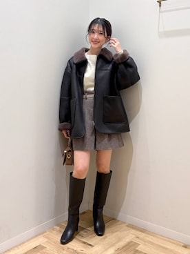 「アイテム（ブルゾン）」を使った、meaningさん（レディース・158cm・30代）の秋コーディネート