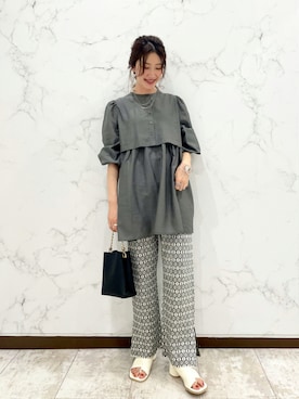 「レイヤード風」｜「アイテム（その他）」を使った、meaningさん（レディース・157cm）の夏コーディネート
