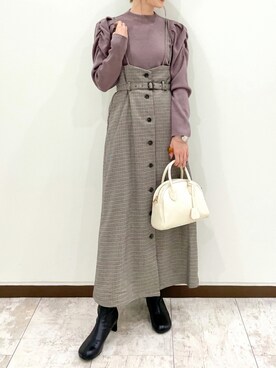 「パワショル」｜「アイテム（その他）」を使った、meaningさん（レディース・157cm）の秋コーディネート
