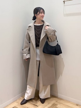 「アイテム（チェスターコート）」を使った、meaningさん（レディース・158cm・30代）の秋コーディネート