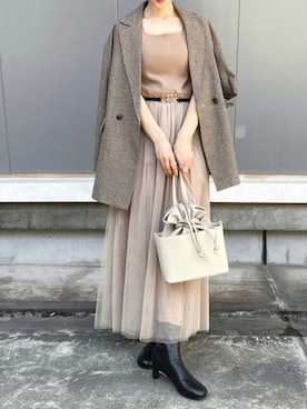 ベルトを使った ロングワンピース の人気ファッションコーディネート Wear