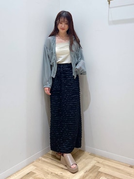 「mysty woman（ミスティウーマン）の楊柳シアーパーカー　193459（パーカー）」を使った、meaningさん（レディース・157cm・30代）の春コーディネート