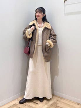 「mysty woman（ミスティウーマン）のバレルショルダーBAG　583509（ショルダーバッグ）」を使った、meaningさん（レディース・158cm・30代）の秋コーディネート