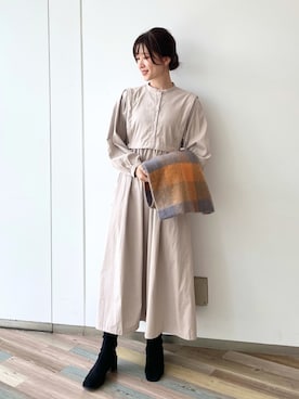 「レイヤード風」｜「アイテム（その他）」を使った、meaningさん（レディース・157cm）の秋コーディネート