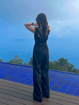 「アイテム（オールインワン・サロペット）」を使った、Ayaさん（レディース・153cm）の秋コーディネート