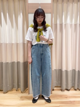 「Samansa Mos2 blue」｜「アイテム（パンプス）」を使った、たんぽぽさん（レディース・161cm）の春コーディネート