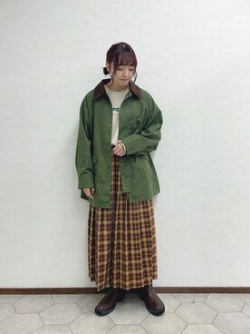 「ehka sopo（エヘカソポ）のアイテム（ブルゾン）」を使った、たんぽぽさん（レディース・161cm）の秋コーディネート