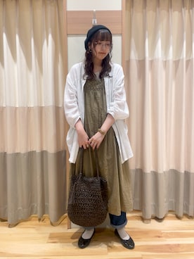 「Samansa Mos2 blue」｜「アイテム（パンプス）」を使った、たんぽぽさん（レディース・161cm）の春コーディネート