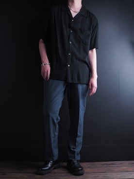 「H&M（エイチ・アンド・エム）のアイテム（スラックス）」を使った、ぼるさん（メンズ・171cm）の夏コーディネート