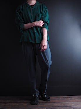 「H&M（エイチ・アンド・エム）のアイテム（スラックス）」を使った、ぼるさん（メンズ・171cm）の夏コーディネート