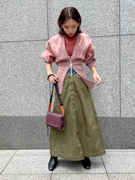 「diesel福岡」｜こはまさん（レディース・156cm）の秋コーディネート