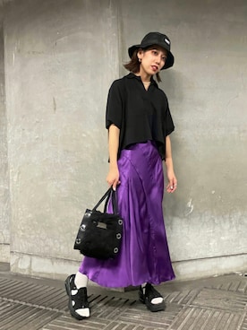 「diesel福岡」｜こはまさん（レディース・156cm）の夏コーディネート