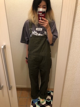「Chambre（シャンブル）のアイテム（オールインワン・サロペット）」を使った、たなちゅんさん（レディース・153cm）の夏コーディネート