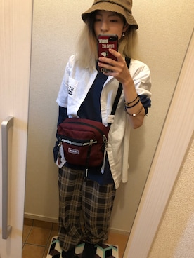 「ojaga design（オジャガデザイン）のアイテム（アクセサリー）」を使った、たなちゅんさん（レディース・153cm）の夏コーディネート
