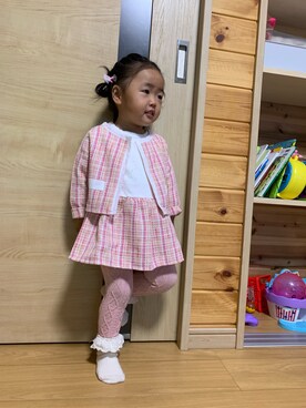 「アイテム（セットアップ、ピンク系）」を使った、みくりんさん（レディース・160cm）の秋コーディネート