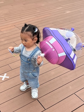 「GAP（ギャップ）のアイテム（サロペット/オーバーオール）」を使った、shun.oさん（キッズ・80cm）の春コーディネート